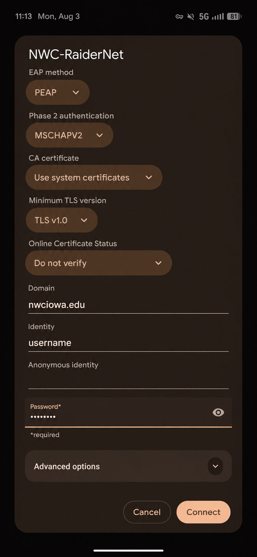 Android settings